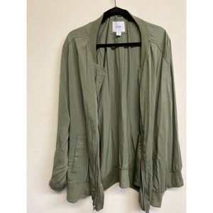 Green bomber jacket